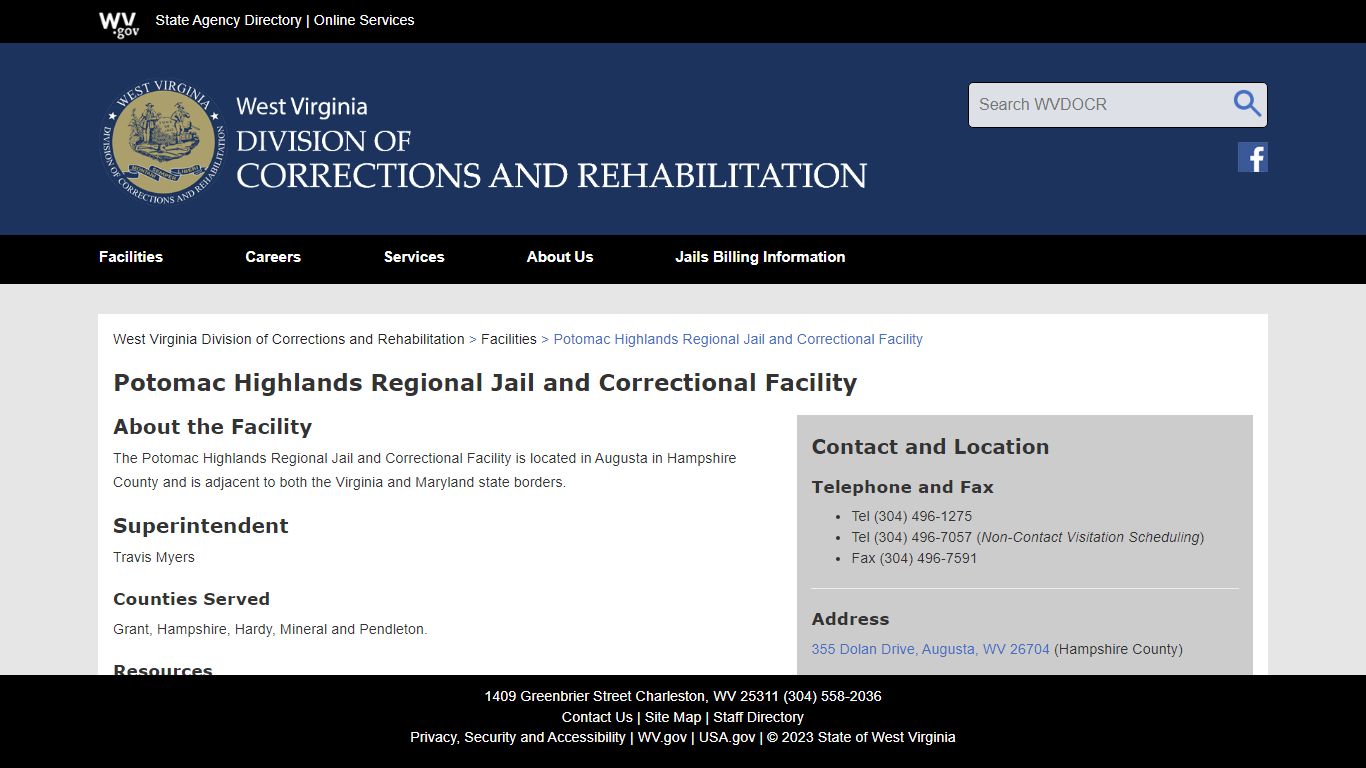 Potomac Highlands Regional Jail and Correctional Facility